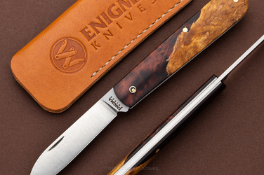 SLIPJOINT KNIFE ENIGMA KNIVES 12 WITH LEATHER POUCH