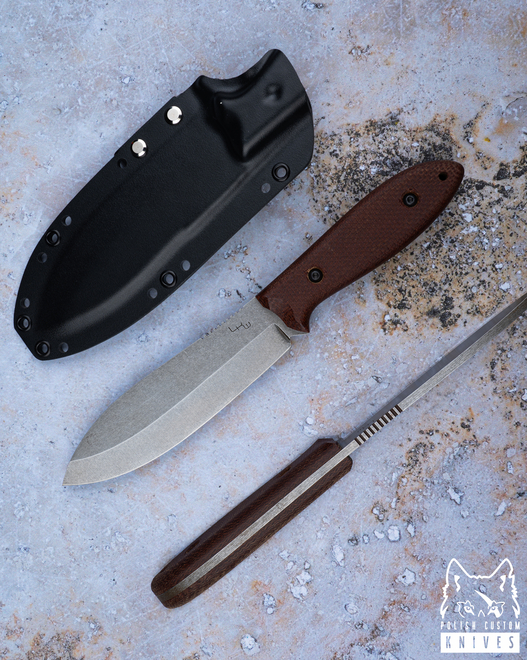 EDC SURVIVAL KNIFE MODERN NESSMUK O2 MICARTA LKW