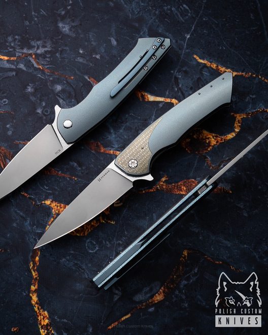 FOLDING KNIFE FOLDER SLIM #0643 M390 HERMAN KNIVES