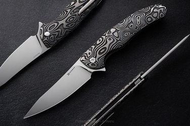 FOLDING KNIFE FOLDER ISHTAR #0778 MAGNACUT NEBULA RIPPLE HERMAN KNIVES