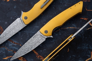 FOLDING KNIFE FOLDER SLIM #0508 DAMASTEEL HALF DRESS OERLIKON HERMAN KNIVES