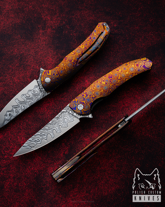 FOLDING KNIFE FOLDER ISHTAR 596 TIMASCUS DAMACORE FULL DRESS HERMAN KNIVES