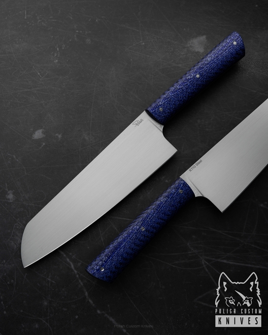 KITCHEN KNIFE SANTOKU 180 32 K110 PURPLE TWILL PABIS KNIVES