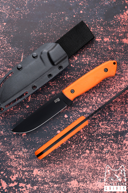 SURVIVAL BUSHCRAFT KNIFE ULTRA OUTDOOR 10 NMV G10 ORANGE CERAKOTE ZA-PAS KNIVES