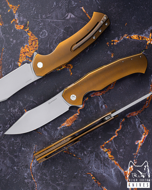 FOLDING KNIFE FOLDER MANTIS #0369 MAGNACUT HERMAN KNIVES