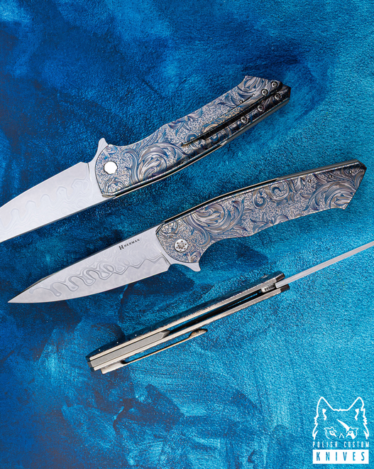 FOLDING KNIFE FOLDER SLIM #0668 DAMACORE ETERNAL GARDEN HALF DRESS HERMAN KNIVES