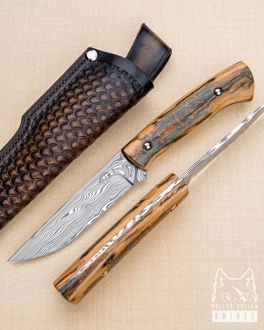 HUNTING KNIFE CLASSIC HUNTER 1 MAMMOTH DAMASTEEL