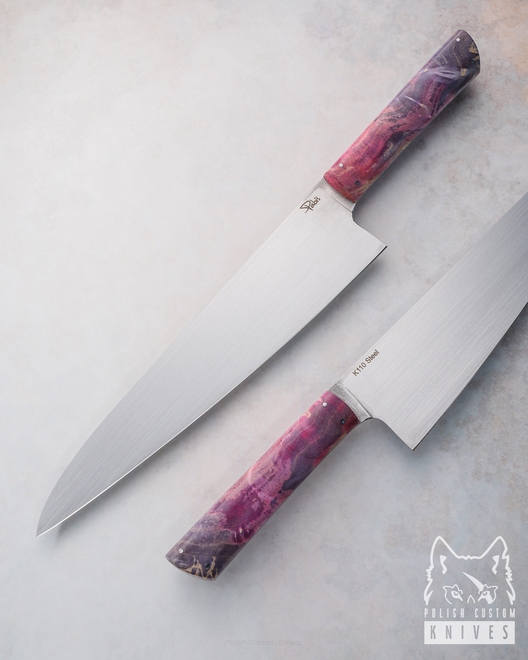 KITCHEN KNIFE CHEF 240 5 K110 STABILIZED WOOD PABIS