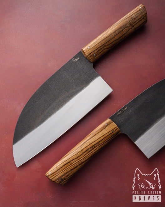 KITCHEN KNIFE SERBIAN CLEAVER CHOPPER 3 N690 ZEBRANO PABIS