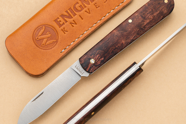 SLIPJOINT KNIFE ENIGMA KNIVES 13 WITH LEATHER POUCH