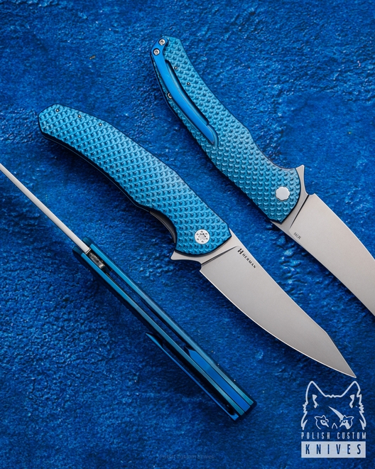 FOLDING KNIFE FOLDER ISHTAR 565 LEFTY M390 HERMAN KNIVES
