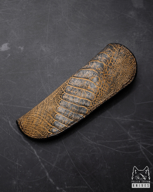 EXCLUSIVE FOLDING KNIFE LEATHER CASE FOR HERMAN KNIVES 13 MICHO