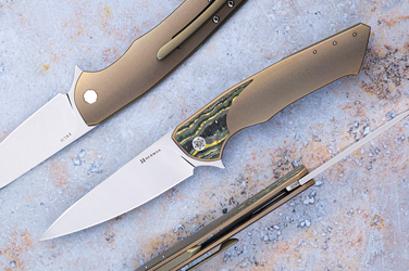 FOLDING KNIFE FOLDER SLIM #0502 RWL34 HERMAN KNIVES