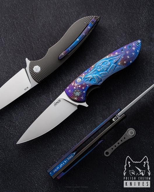 FOLDING KNIFE FOLDER MICRO STING GROGU 6 M398 PIMPED BY MICHO HERMAN KNIVES