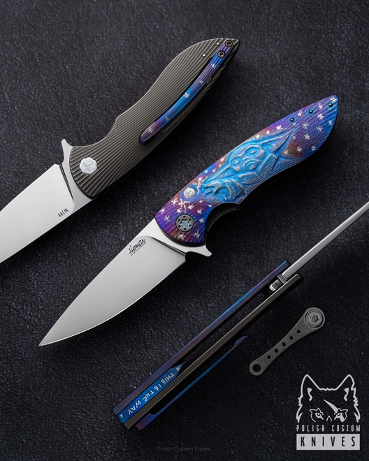 FOLDING KNIFE FOLDER MICRO STING GROGU 6 M398 PIMPED BY MICHO HERMAN KNIVES