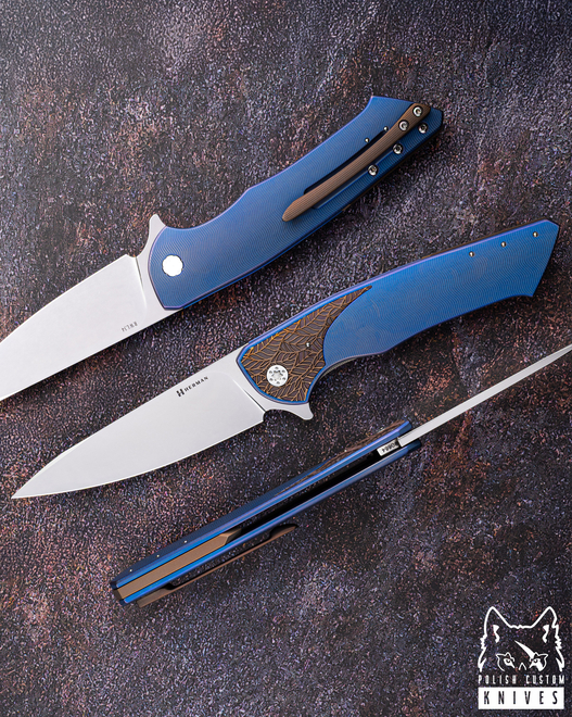 FOLDING KNIFE FOLDER SLIM #0664 RWL34  ( C0035  ) HERMAN KNIVES