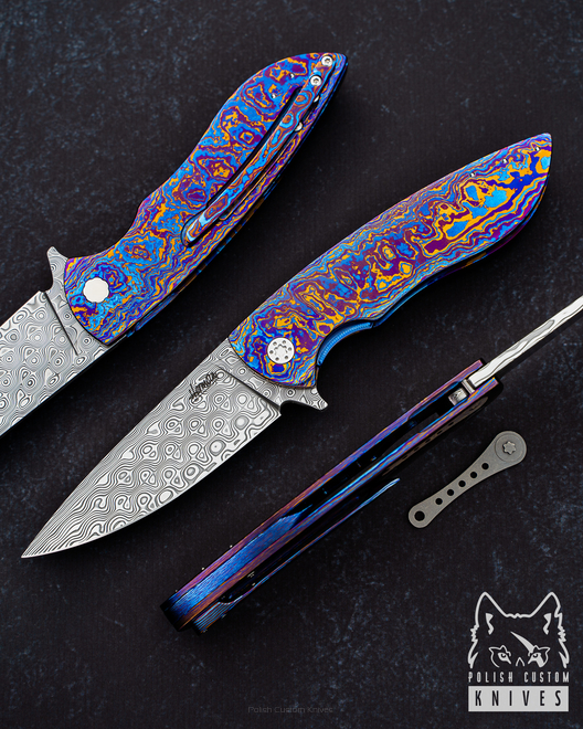 FOLDING KNIFE STING 4 TIMASCUS DAMASTEEL HERMAN