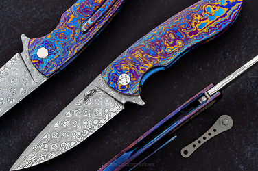 FOLDING KNIFE STING 4 TIMASCUS DAMASTEEL HERMAN