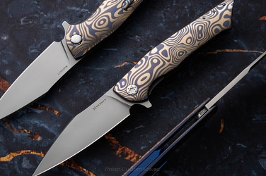 FOLDING KNIFE FOLDER BEE #0202 MAGNACUT NEBULA RIPPLE HERMAN KNIVES