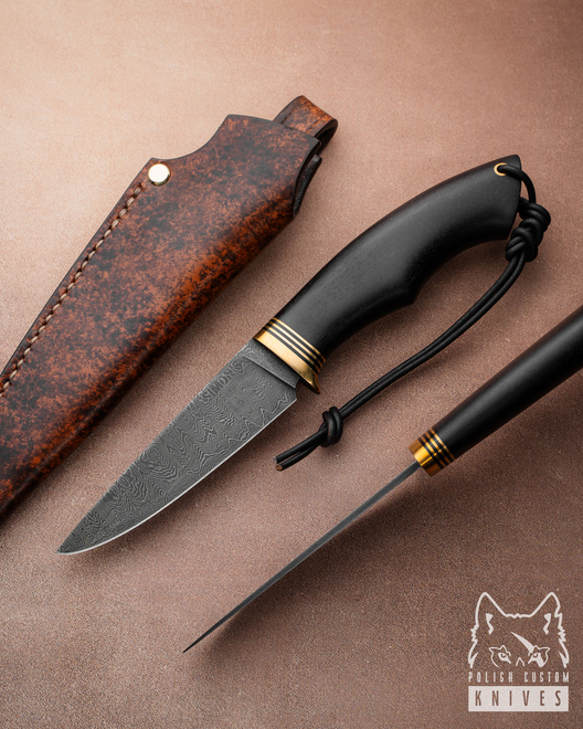 HUNTING EXCLUSIVE KNIFE AUTUMN WIND 14 DAMAST SIMON'S KNIVES