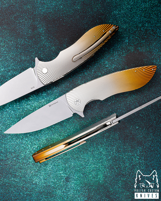 FOLDING KNIFE FOLDER BIG STING #0049 M398 HERMAN KNIVES