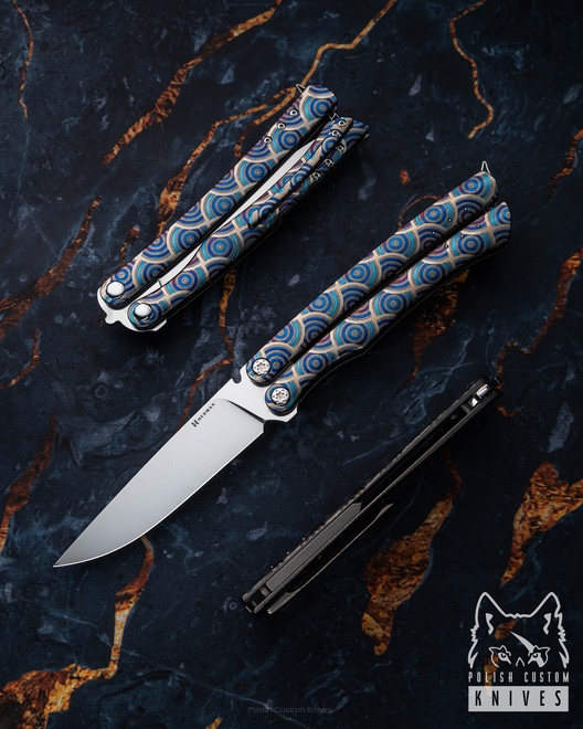 FOLDING KNIFE FOLDER MORPHO #0014 M390 CHRONO CIRCLE HERMAN KNIVES
