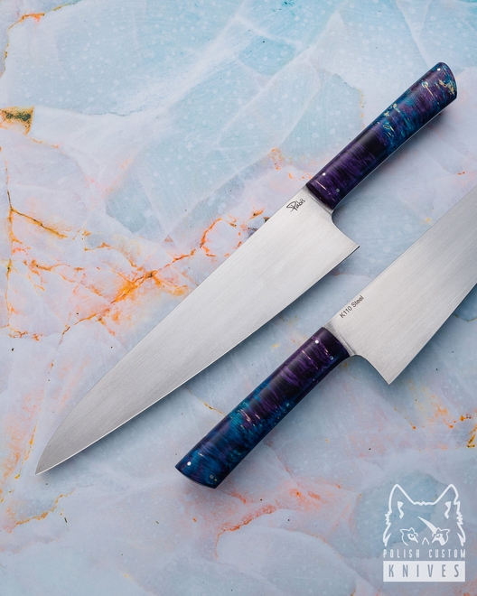 KITCHEN KNIFE CHEF 240 7 K110 STABILIZED WOOD PABIS