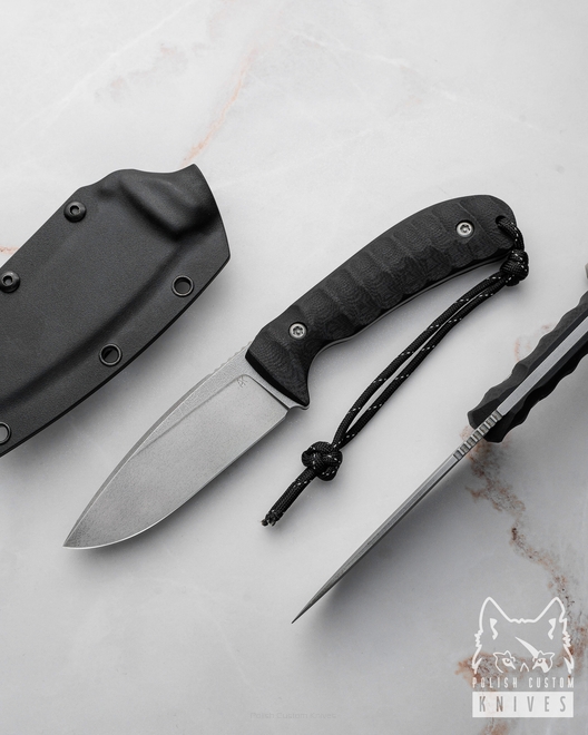 SURVIVAL EDC KNIFE FLINT 14 K720 O2 G10 AK
