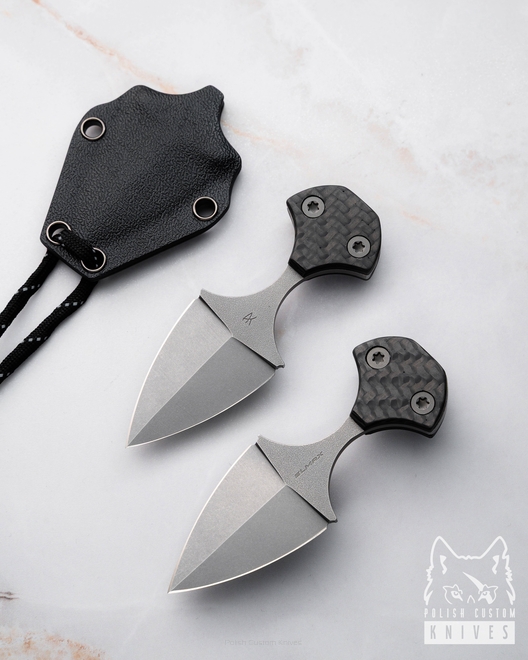 TACTICAL EDC KNIFE MINI PUSH 1 ELMAX CARBON FIBER AK KNIVES