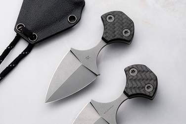 TACTICAL EDC KNIFE MINI PUSH 1 ELMAX CARBON FIBER AK KNIVES