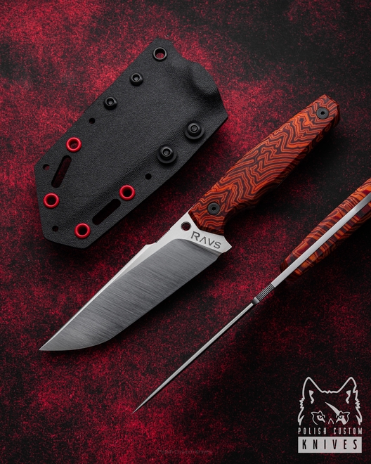 TACTICAL HUNTING KNIFE PERUN 01 ELMAX MICARTA RAVS