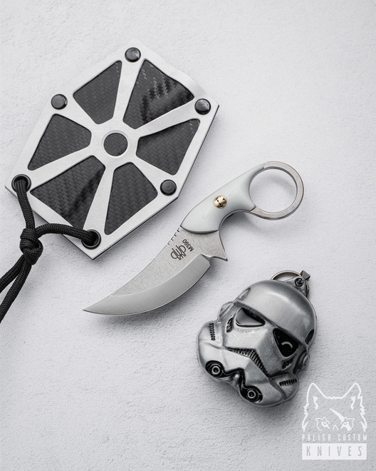NECK EDC KNIFE SULTAN + DE LUX 11 M390 STORMTROOPER PRUCIAK