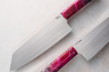 KITCHEN KNIFE BUNKA 180 2 D2 STABILIZED WOOD PABIS