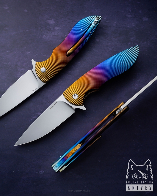 FOLDING KNIFE FOLDER BIG STING #0010 RWL34 HERMAN KNIVES