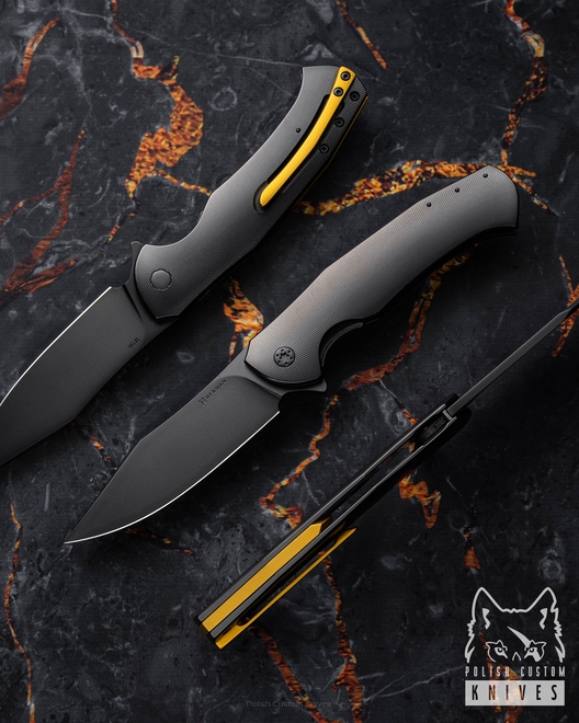 FOLDING KNIFE FOLDER MANTIS #0305 M390 DLC HERMAN KNIVES