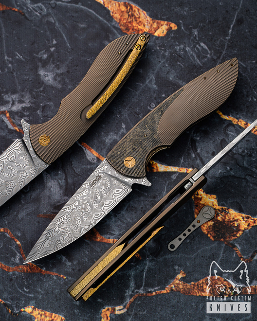 FOLDING KNIFE FOLDER STING 173 DAMASTEEL HERMAN