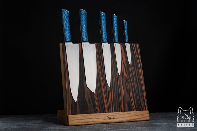 KITCHEN KNIFE SET 1 K110 D2 BLUE TWILL PABIS