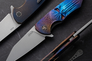 FOLDING KNIFE FOLDER VESPERTILIO PUNISHER 1 M390 PIMPED BY MICHO