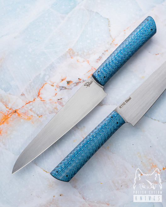 KITCHEN KNIFE HANDY PETTY 160 3 D2 BLUE TWILL PABIS