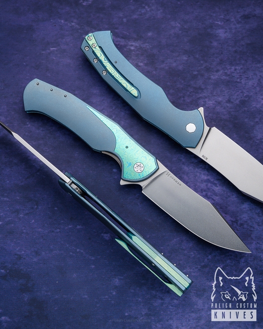FOLDING KNIFE FOLDER MANTIS 188 M390 LEFTY HERMAN KNIVES