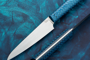 KITCHEN KNIFE HANDY PETTY 120 2 M390 BLUE TWILL PABIŚ