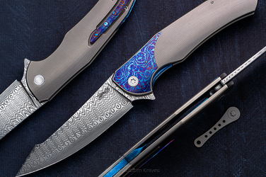 FOLDING KNIFE ISHTAR 45 DAMASTEEL HERMAN