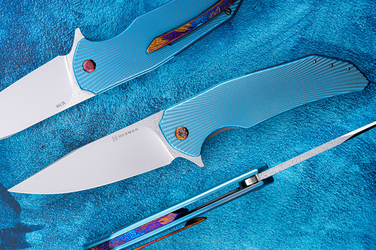 FOLDING KNIFE FOLDER DRAGONFLY #0477 M390 HERMAN KNIVES