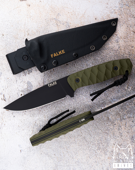 TACTICAL SURVIVAL KNIFE MK1 005 D2 G10 FALKE KNIVES