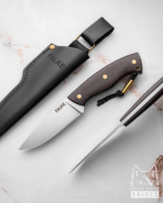 HUNTING KNIFE HUNTER STANDARD HS 223 K110 AFRICAN WENGE FALKE KNIVES
