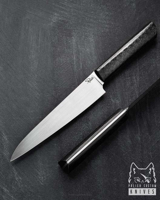 KITCHEN KNIFE HANDY PETTY 160 5 M390 CARBON FIBRE PABIŚ