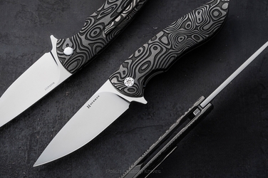 FOLDING KNIFE FOLDER STING #0846 MAGNACUT NEBULA RIPPLE HERMAN KNIVES