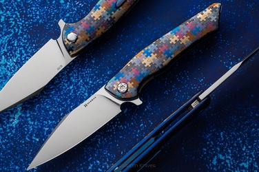 FOLDING KNIFE FOLDER BEE #0270 M390 PUZZLE HERMAN KNIVES