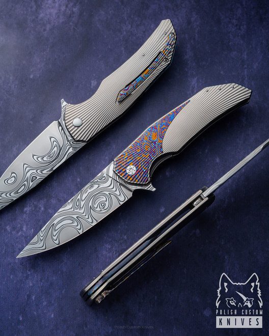 FOLDING KNIFE FOLDER DRAGONFLY 358 DAMACORE HALF DRESS HERMAN KNIVES