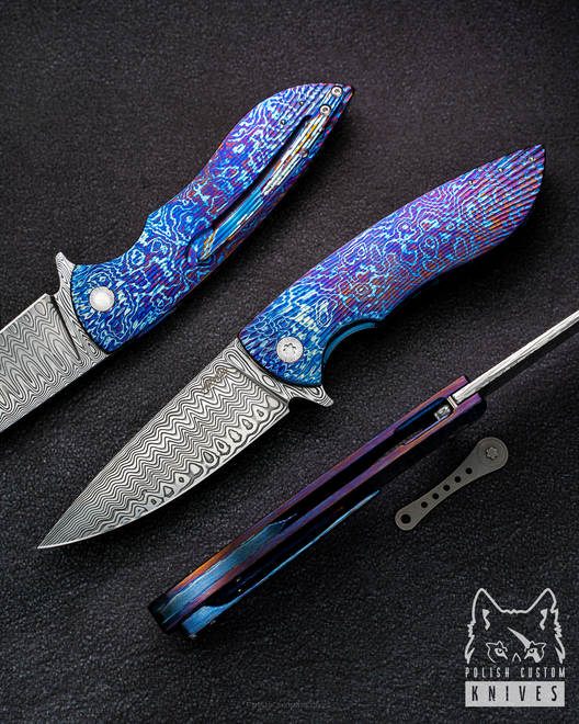 FOLDING KNIFE 6 TIMASCUS DAMASTEEL HERMAN